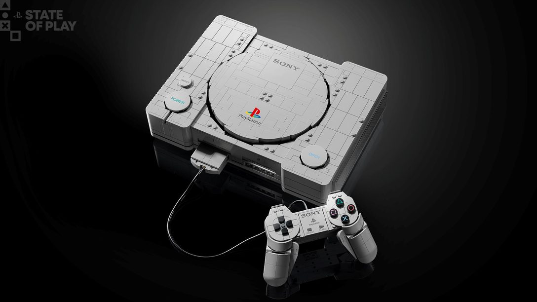 Sony's official LEGO PlayStation set: a 1,911-piece brick replica of the original grey PlayStation console and controller