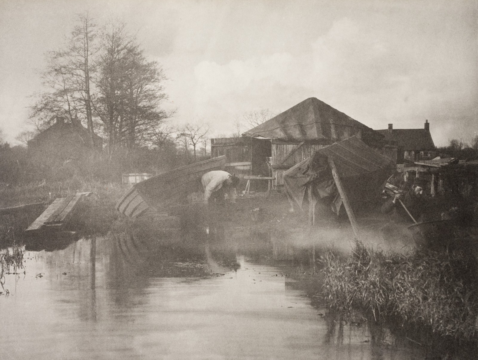 Peter Henry Emerson, A Norfolk Boat-Yard, 1886