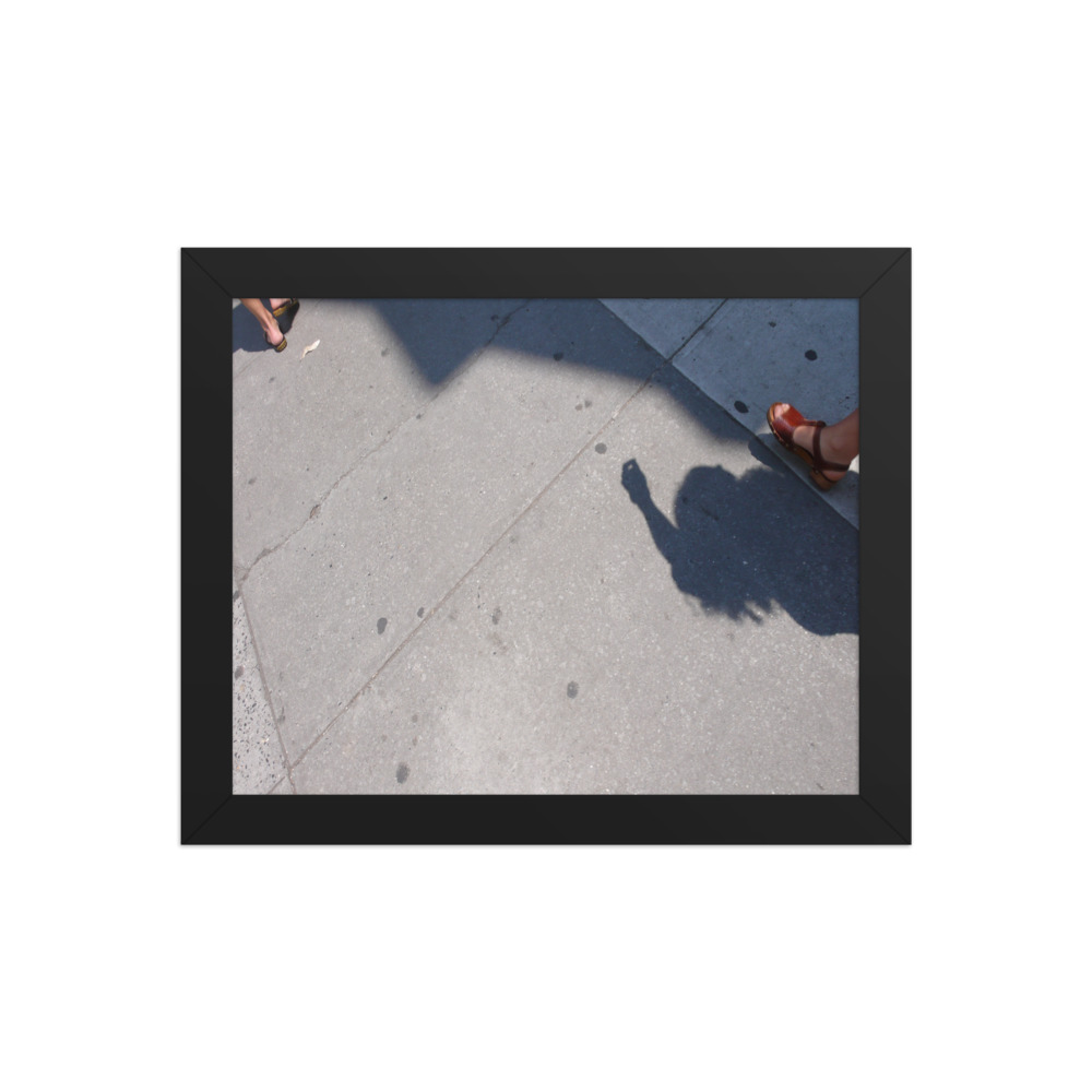Sidewalk Shadow — framed print